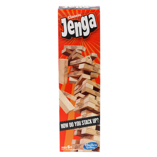 Arjoos | Jenga Classic Game | Ages 6 And Up | For 1 Or More Players for Adult | Jenga Mini Game | Plain Classic Blocks for Adults and Kids | Ages 6+ Yrs