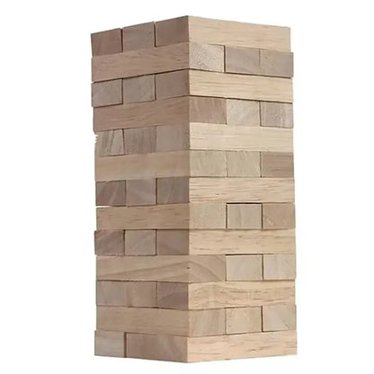 Arjoos | Jenga Mini Game | Ages 6 And Up | For 1 Or More Players for Adult | Jenga Mini Game | Plain Classic Blocks for Adults and Kids | Ages 6+ Yrs