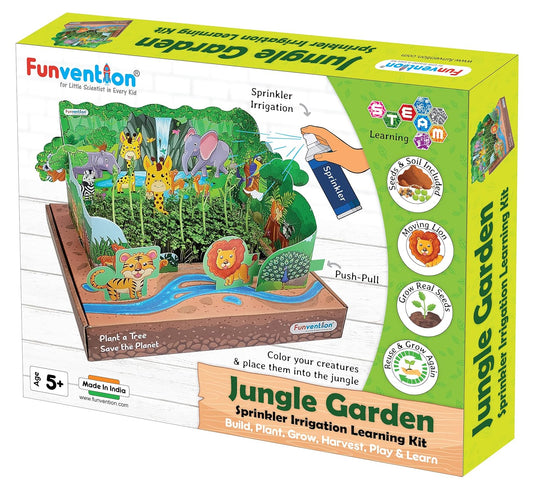 Arjoos | Jungle Garden - Sprinkler Irrigation Kit |  DIY STEM Learning Kit For Kids | Birthday Gifts for Kids | (Ages 5+)