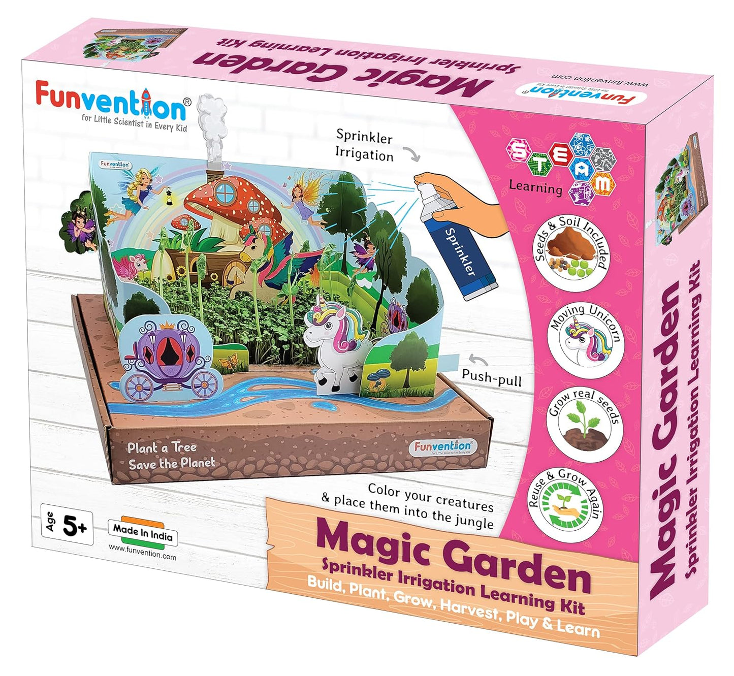 Arjoos | Magic Garden - Sprinkler Irrigation Kit | DIY STEM Learning Kit For Kids | Birthday Gifts for Kids | (Ages 5+)