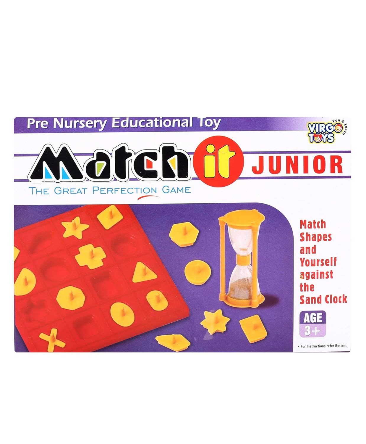 Arjoos | Toys for Kids Match It Junior | 1 pcs | Learning & Educational | Easy & Fun Way of Learning | Educational Toy | Ages 5 & up | Toy for Boys and Girls