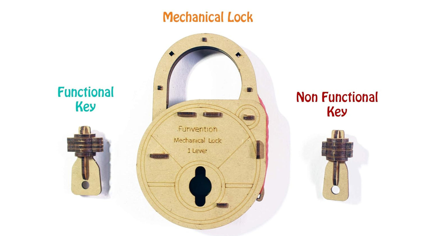 Arjoos | Mechanical Lock - DIY Working Lock Model | For Little Scientist In Every for Kid Fantasy Build | Stem Learning Utility  | Birthday Gifts for Kids | (Ages 6+)