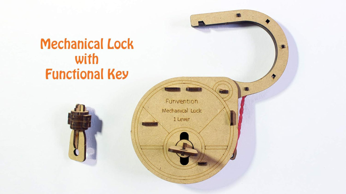 Arjoos | Mechanical Lock - DIY Working Lock Model | For Little Scientist In Every for Kid Fantasy Build | Stem Learning Utility  | Birthday Gifts for Kids | (Ages 6+)