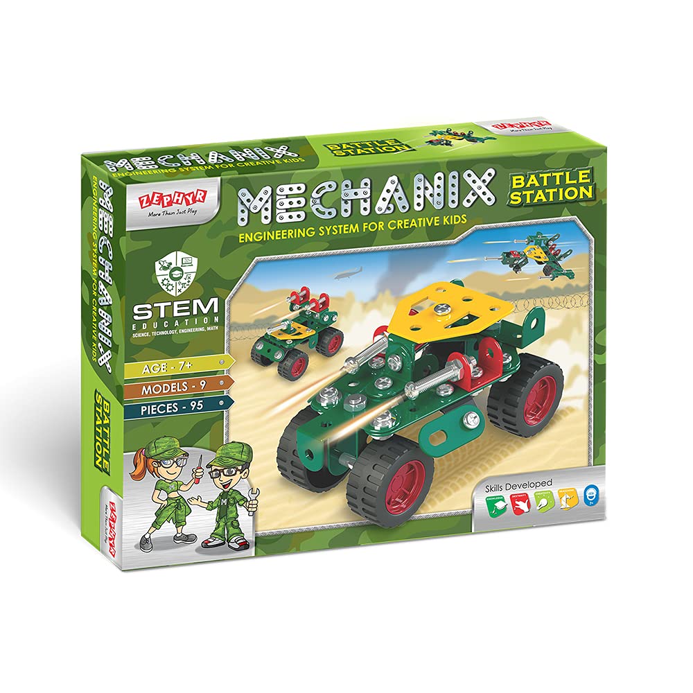 Arjoos | Mechanix Battle Station - STEAM Toy | Building and Construction Set | War-Themed Building Blocks for Kids | Birthday Gifts for Kids - Age - 7+Years