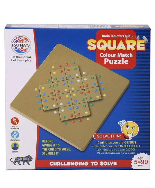 Arjoos | Mind Challenging Square Colour Match Puzzle | Develop Mind and Concentration | Birthday Gifts for Kids - Age - 5+Years