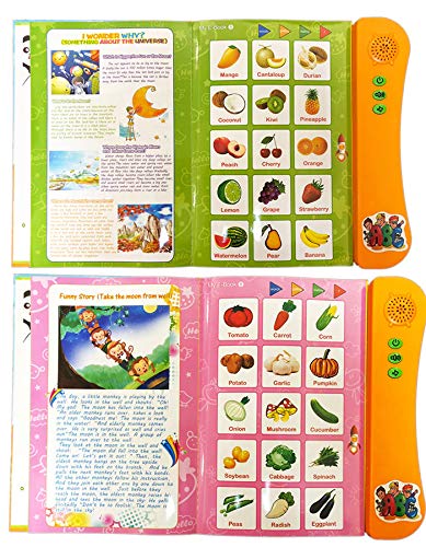 Arjoos | My English E-Book | Learning Book with Sound, Educational English Reading Book - Alphabets, Numbers, Animals, Fruits, Shapes & Vehicles | Birthday Gifts for Kids  - Age - 3+Years