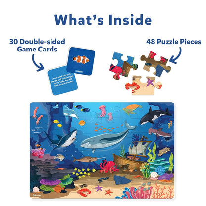 Arjoos | Floor Puzzle & Game - Piece & Play Underwater Animals | Jigsaw & Toddler Puzzles, Educational Toy | Birthday Gifts for Kids - Pack of 1 - ( Age - 3 + )