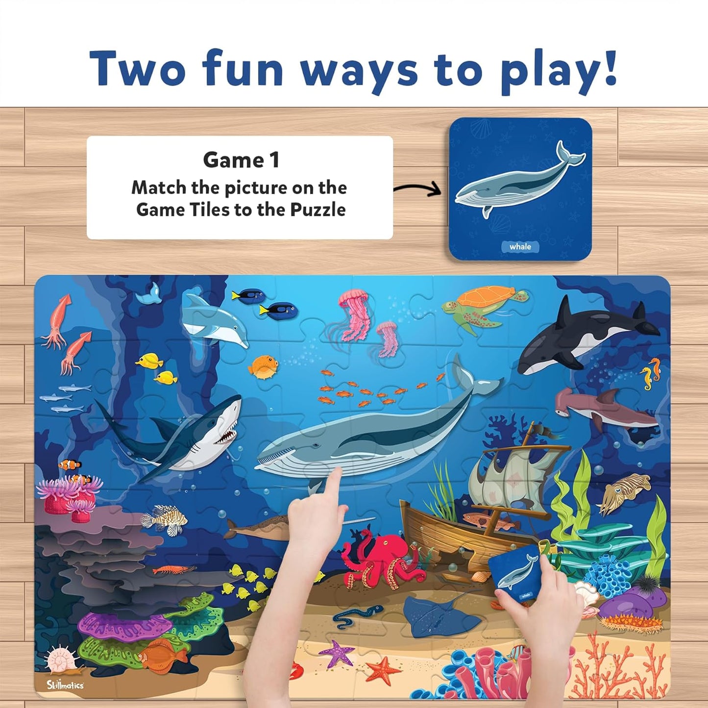 Arjoos | Floor Puzzle & Game - Piece & Play Underwater Animals | Jigsaw & Toddler Puzzles, Educational Toy | Birthday Gifts for Kids - Pack of 1 - ( Age - 3 + )