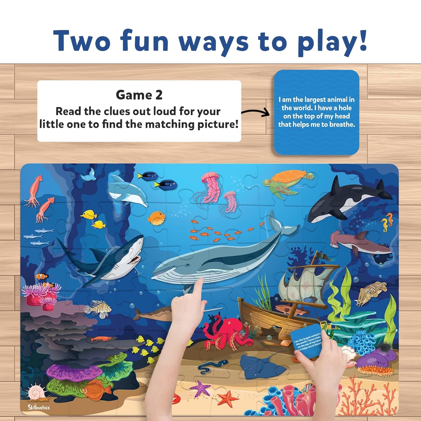 Arjoos | Floor Puzzle & Game - Piece & Play Underwater Animals | Jigsaw & Toddler Puzzles, Educational Toy | Birthday Gifts for Kids - Pack of 1 - ( Age - 3 + )