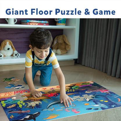 Arjoos | Floor Puzzle & Game - Piece & Play Underwater Animals | Jigsaw & Toddler Puzzles, Educational Toy | Birthday Gifts for Kids - Pack of 1 - ( Age - 3 + )