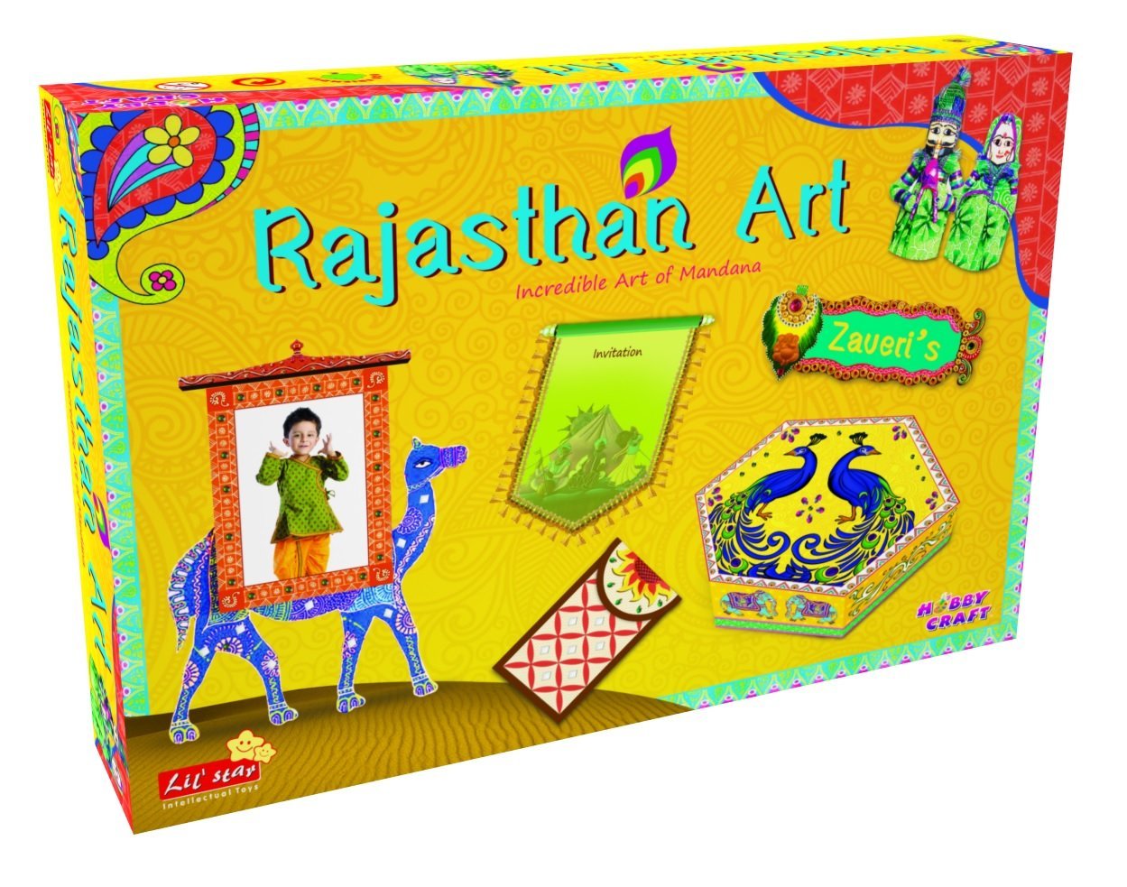 Arjoos | Rajasthan Art - The incredible art forms of Mandana | DIY Art & Craft Kit for Kids | Learning Activity Kit for Kids Multicolour  | Birthday Gifts for Kids - Age - 4+Years