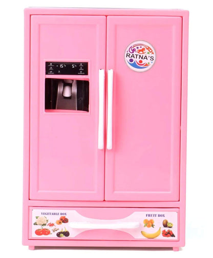 Arjoos | Refrigerator Miniature Toy For Kids Play House - Pink | Play Household Kitchen Appliance Miniature Toy For Kids | Birthday Gifts for Kids - Age - 3+Years