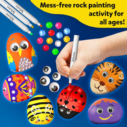 Arjoos | Rock Painting Kit | Mess-Free Art & Craft Activity  | Craft Kits & Supplies, DIY Creative Activity | Birthday Gifts for Kids - Age - 5+Years