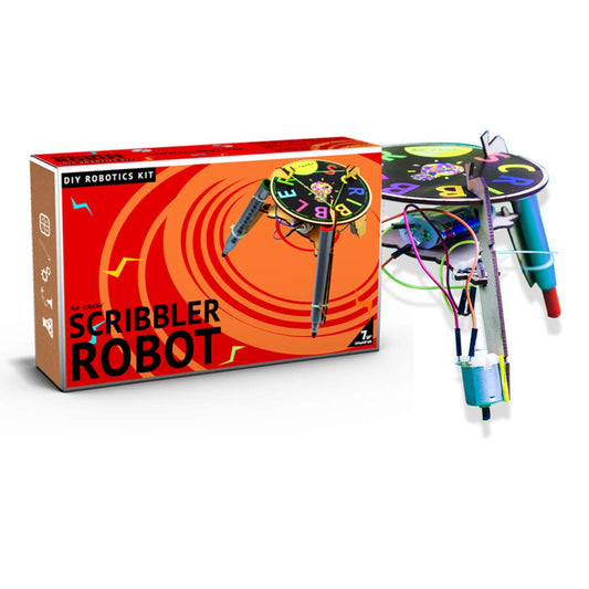 Arjoos | Scribbler Robot - DIY Robotics Kit | STEM Electronics Robotic | DIY Educational Activity Toy Kit | Birthday Gifts for Boys & Girls - Age - 7+Years