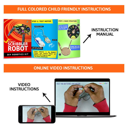 Arjoos | Scribbler Robot - DIY Robotics Kit | STEM Electronics Robotic | DIY Educational Activity Toy Kit | Birthday Gifts for Boys & Girls - Age - 7+Years