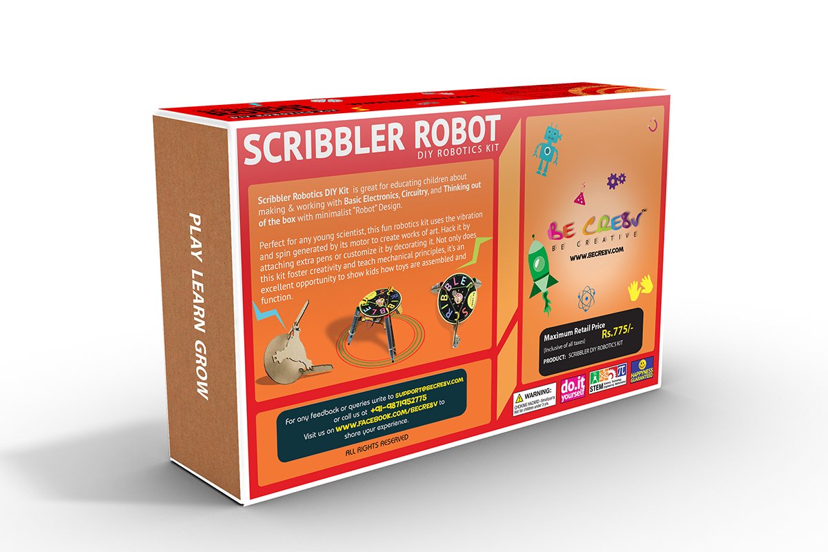 Arjoos | Scribbler Robot - DIY Robotics Kit | STEM Electronics Robotic | DIY Educational Activity Toy Kit | Birthday Gifts for Boys & Girls - Age - 7+Years