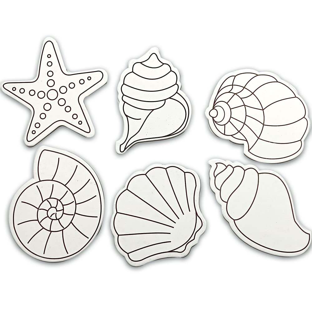 Arjoos | Seashells Fridge Magnets | Craft Kit for Kids | Learning Activity Games, DIY Toys | DIY Craft Kit | Birthday Gifts for Kids - Age - 8+Years