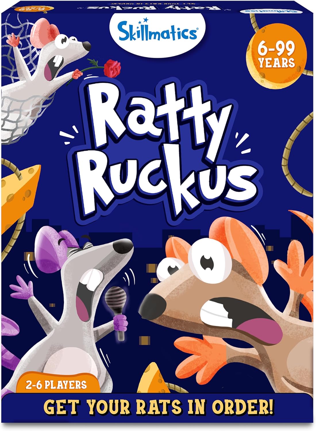 Arjoos | Skillmatics Card Game - Ratty Ruckus, Fun for Family Game Night | Perfect for Board Game Lovers | Gifts for Girls, Boys, Teens, Adults Ages 6+ years and Up | Tic-Tac-Toe with a Twist