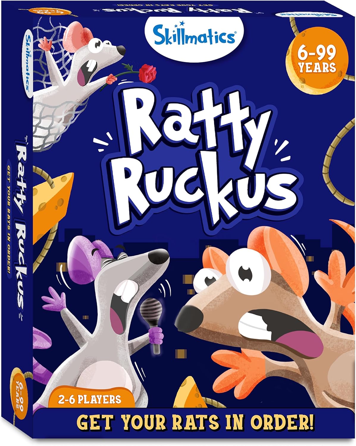 Arjoos | Skillmatics Card Game - Ratty Ruckus, Fun for Family Game Night | Perfect for Board Game Lovers | Gifts for Girls, Boys, Teens, Adults Ages 6+ years and Up | Tic-Tac-Toe with a Twist