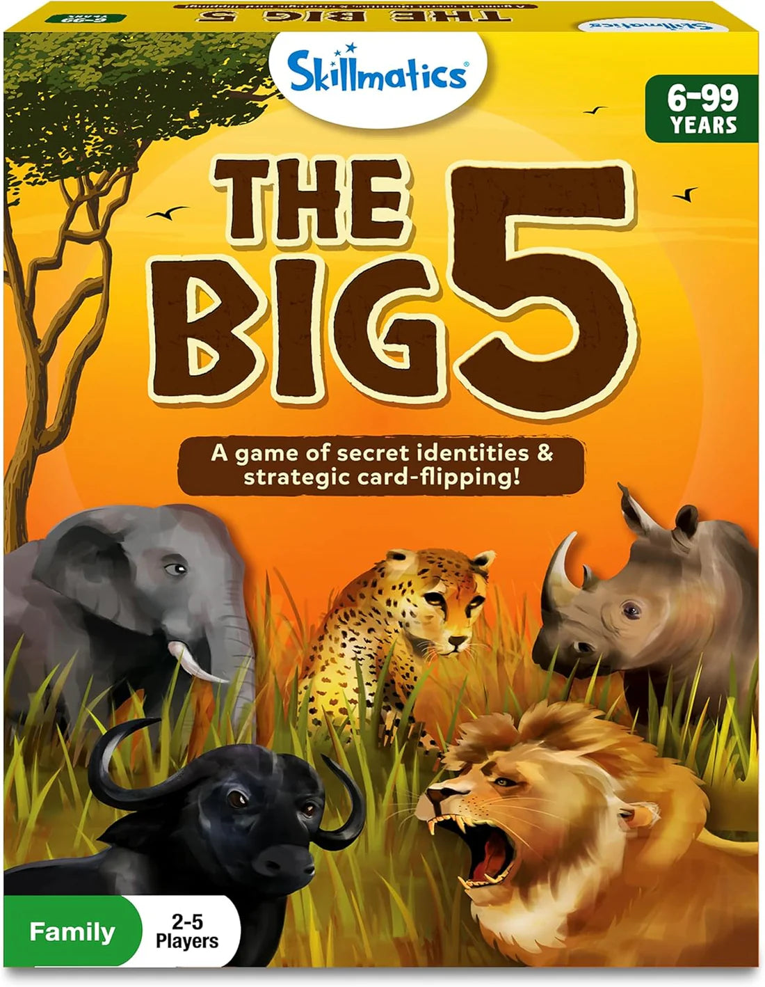 Arjoos | Card Game - The Big 5, Animal Themed Game of Secret Identities & Strategic Card-Flipping, Family Friendly Game, Gifts for Ages 6 and Up | Both boys and girls