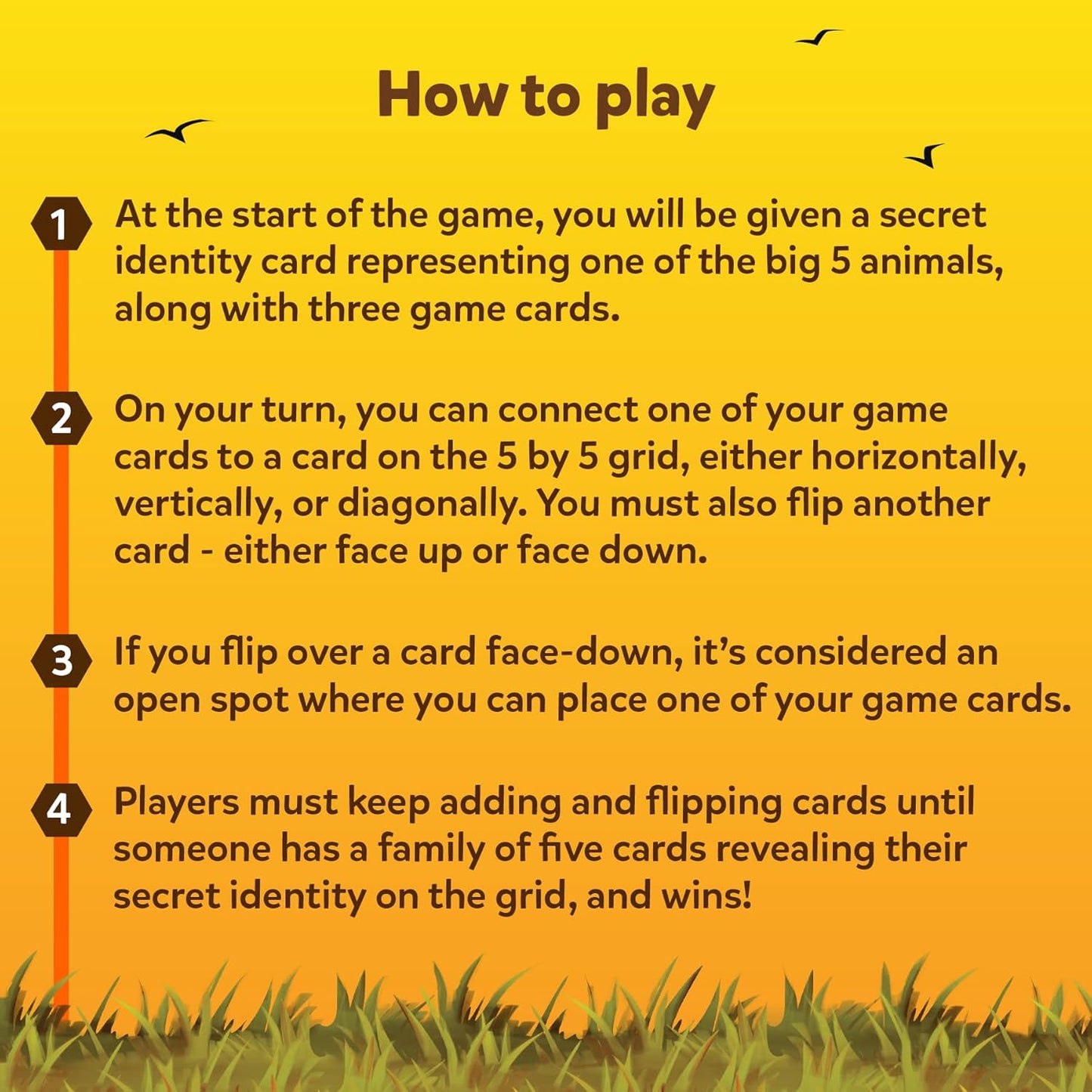 Arjoos | Skillmatics Card Game - The Big 5, Animal Themed Game of Secret Identities & Strategic Card-Flipping, Family Friendly Game, Gifts for Ages 6 and Up | Both boys and girls