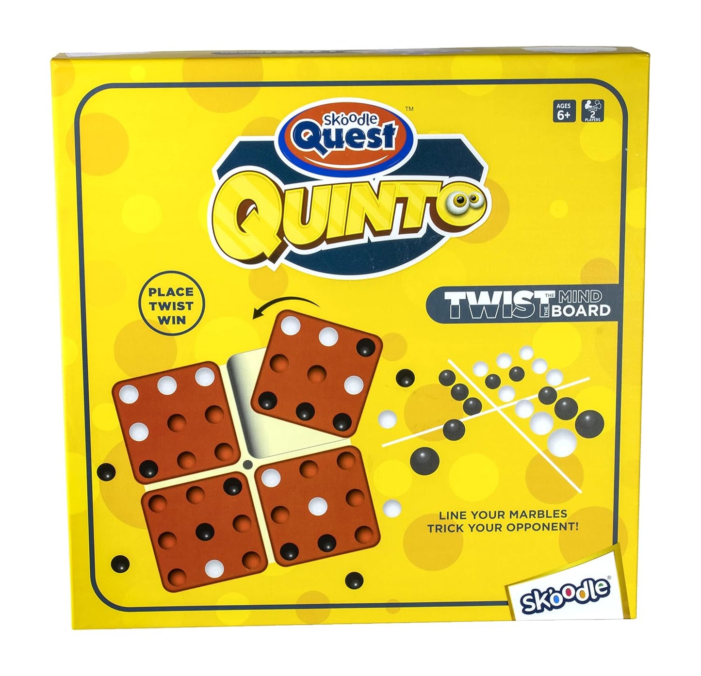 Arjoos | Skoodle Quest Quinto | Brain Puzzle and Strategy Board Game | Easy Game Play with Funky Colour Marbles & Eco Friendly | Birthday Gifts for Kids - Age - 6+Years