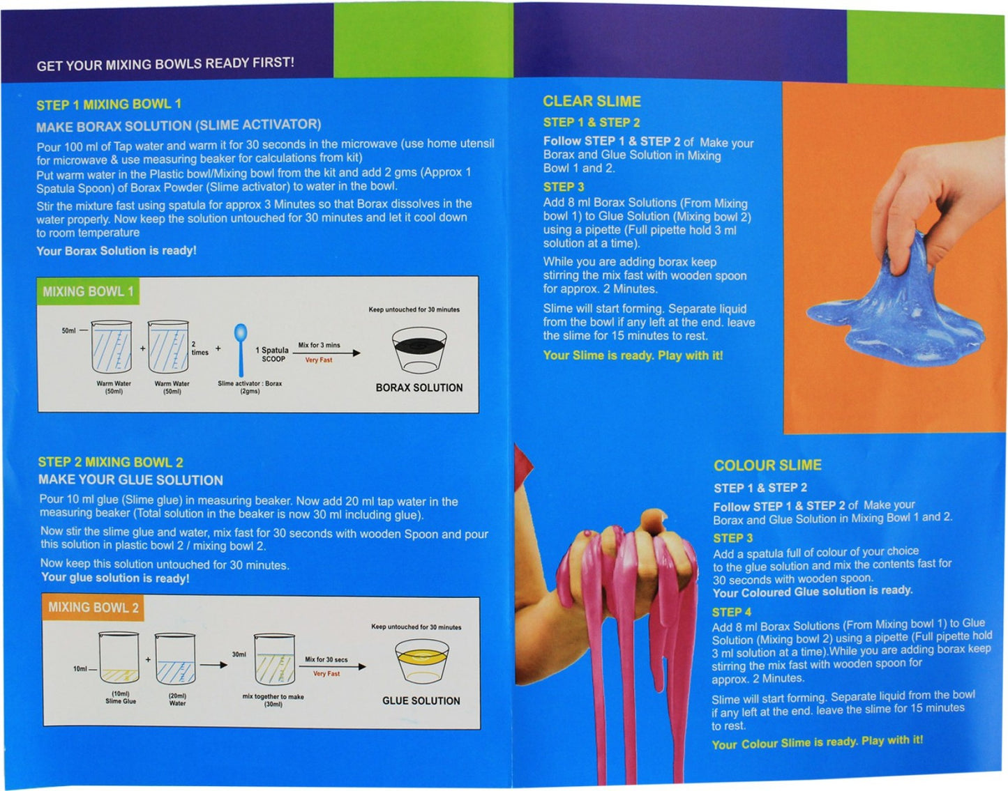 Arjoos | slime lab- Multi colour | 5+ Years | Creativity & Imagination | science kit | Toy for Boys and Girls | Multicolour variant