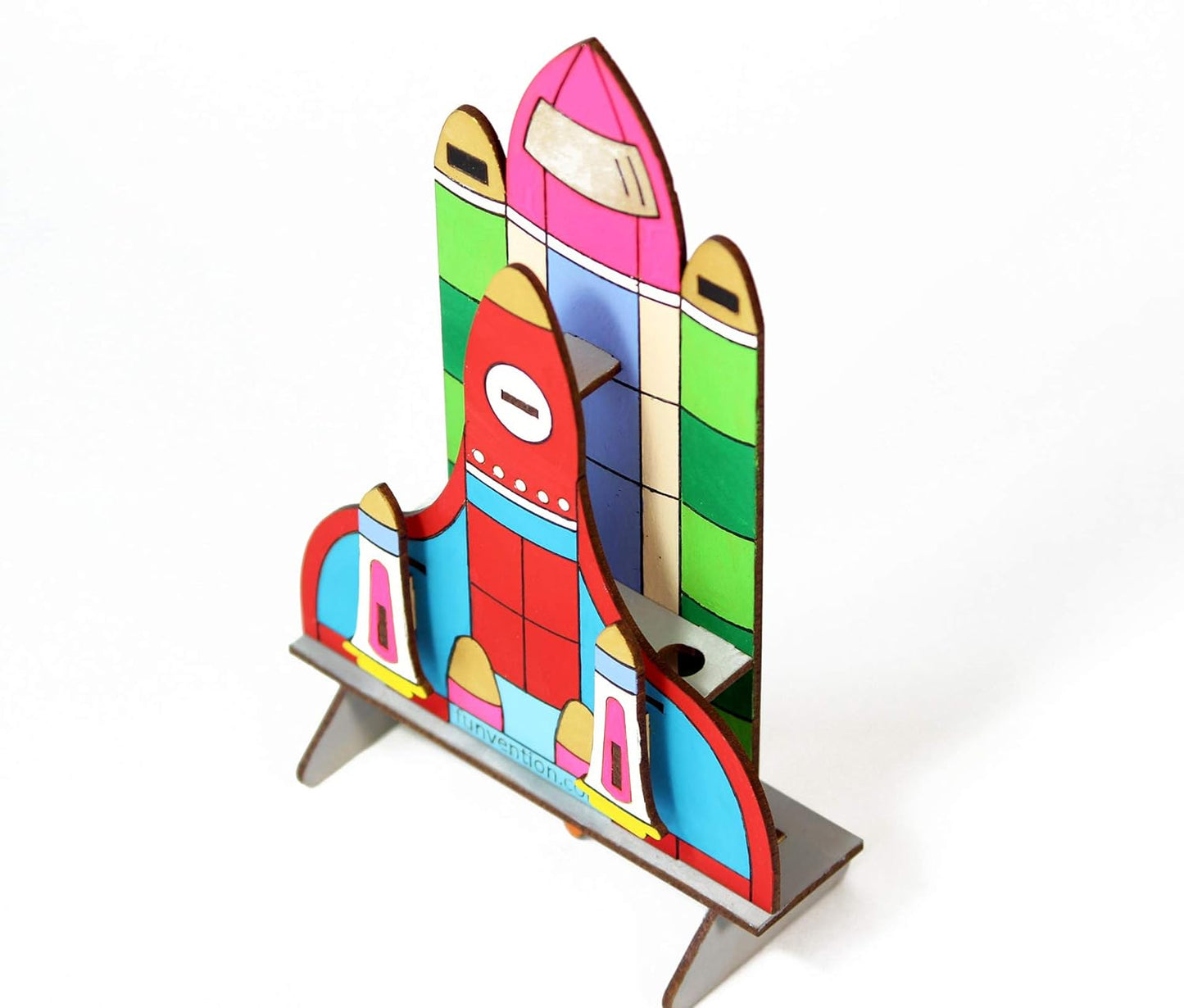 Arjoos | Space Shuttle Pen Stand - 3D Colouring Model | 3D Mechanical DIY Toy | STEM Learning 3D Puzzle Toy -Art, Colouring and Painting Kit  | Birthday Gifts for Kids  - Age - 5+Years