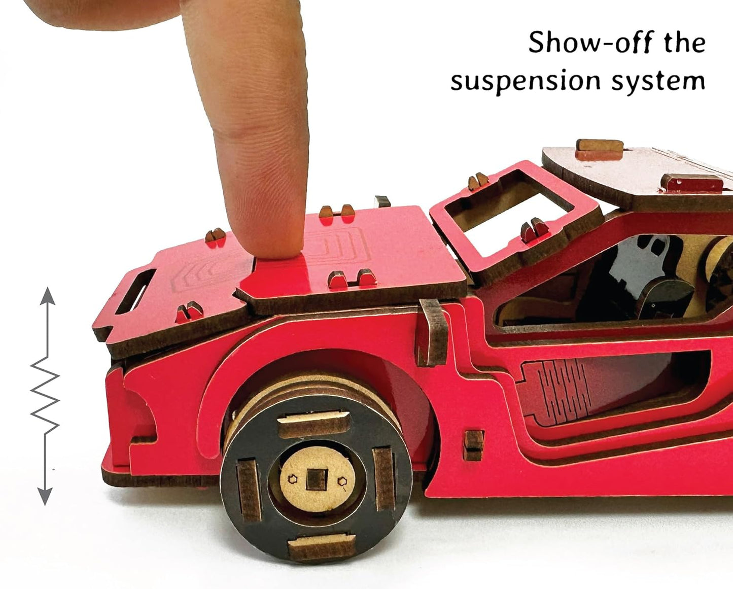 Arjoos | Sports Car - DIY Functional Mechanical Model | I 3D Puzzle STEM Learning Kit | Collectible Cars Building Kit with Working Wheels & Shocks | Birthday Gifts for Kids | (Ages 8+)