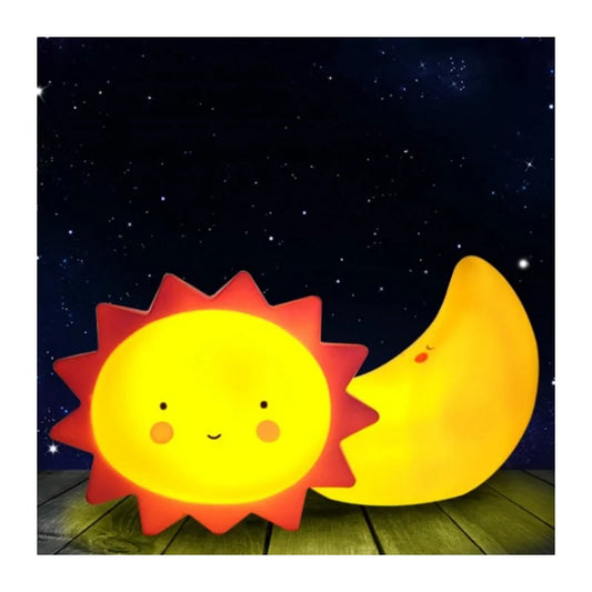 Arjoos |  Cartoon Sun Night Lights Children's Bedroom | Bedside Lamp Button Battery 1pcs Gifts | Bed Light For Kids | Sun Shape Led Light| Mini Desk Table Decorate Night Lamps Kids