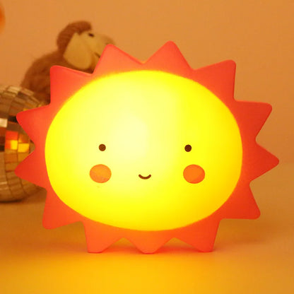 Arjoos |  Cartoon Sun Night Lights Children's Bedroom | Bedside Lamp Button Battery 1pcs Gifts | Bed Light For Kids | Sun Shape Led Light| Mini Desk Table Decorate Night Lamps Kids