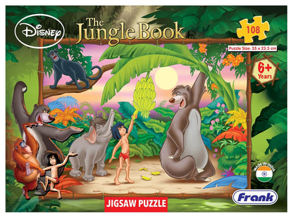 Arjoos | The Jungle Book Jigsaw Puzzle (108 Pieces)  | Fun & Challenging Brain Booster Games|  Engaging Puzzle for Focus and Memory - Birthday Gift for Boys & Girls - ( Ages - 6+ )