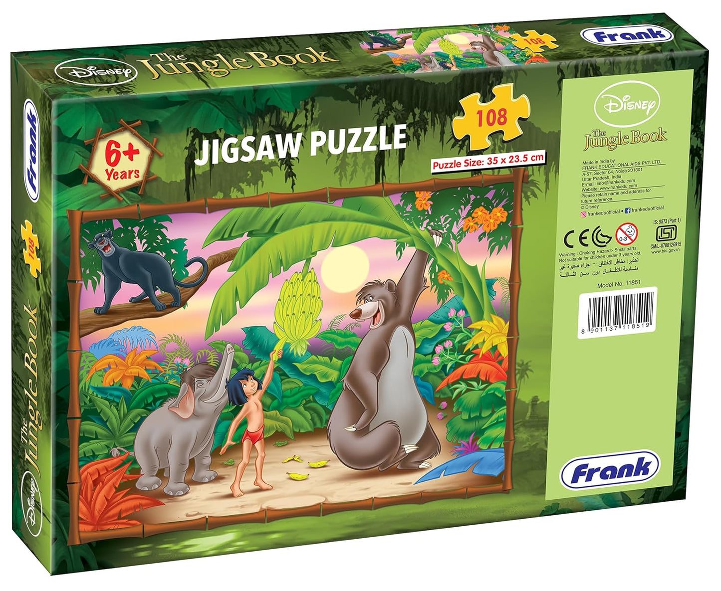 Arjoos | The Jungle Book Jigsaw Puzzle (108 Pieces)  | Fun & Challenging Brain Booster Games|  Engaging Puzzle for Focus and Memory - Birthday Gift for Boys & Girls - ( Ages - 6+ )