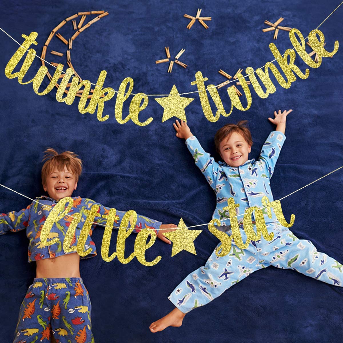 Arjoos | Twinkle Twinkle Little Star Banner- Birthday Party Baby Shower Party Decorations Banner (Gold)  | Party supplies Kit For Birthday Parties - 1pcs .