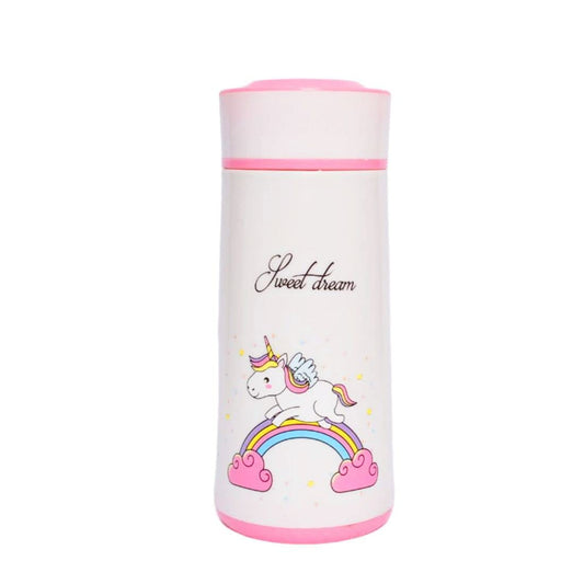 Arjoos | Cute Unicorn Leakproof Cartoon Kids Water Bottle For Kids School, Random Colour 300 ml Bottle  (Pack of 1, Multicolor, Plastic)