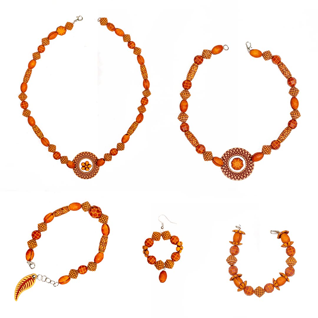 Arjoos | Wooden Beads Jewellery - Senior |  Art & Craft DIY Kit | for Girls to Make Necklaces, Earnings, Bracelets | Birthday Gifts for Kids - Age - 3+Years