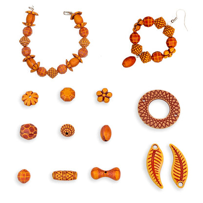 Arjoos | Wooden Beads Jewellery - Senior |  Art & Craft DIY Kit | for Girls to Make Necklaces, Earnings, Bracelets | Birthday Gifts for Kids - Age - 3+Years