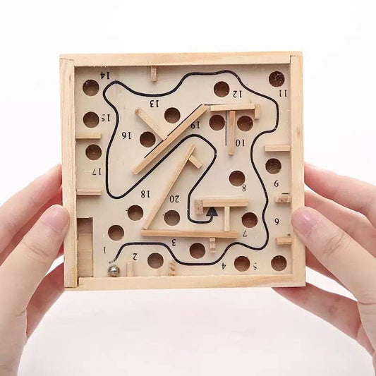 Arjoos | Handcrafted Wooden Maze Board Game with Steel Balls Balance in a Maze Puzzle Toys |Indoor Puzzle Game Gifts for Kids | Birthday Return Gifts For Kids .