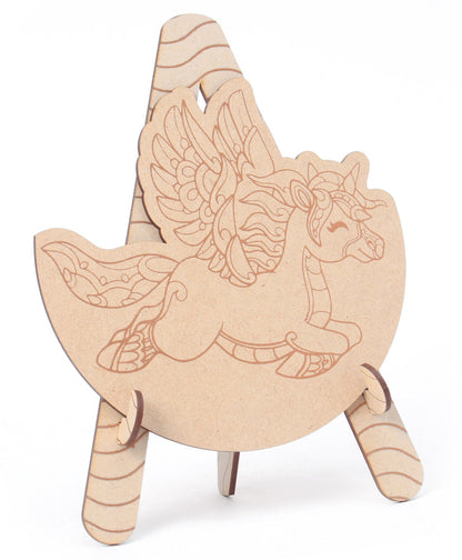 Arjoos | Wooden Unicorn Mandala Art Kit | Expand Your Creative Skills | MDF Printed Boards With Ease | Birthday Gifts for Kids  - Age - 5+Years