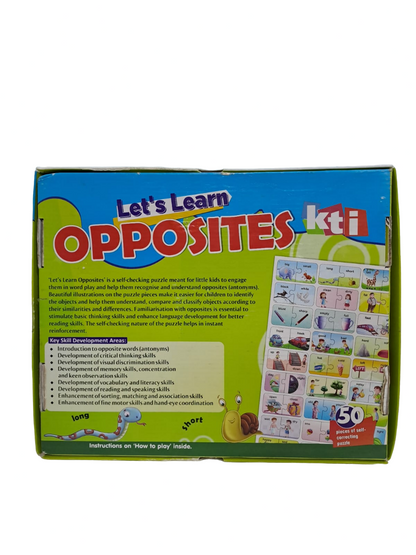 Arjoos | Let's learn Opposites - Board Game | Attract Fun-filled Board Games for Kids to Master Opposites and Boost Vocabulary | Age-4 years + (50 Puzzles pieces - Multicolour) .