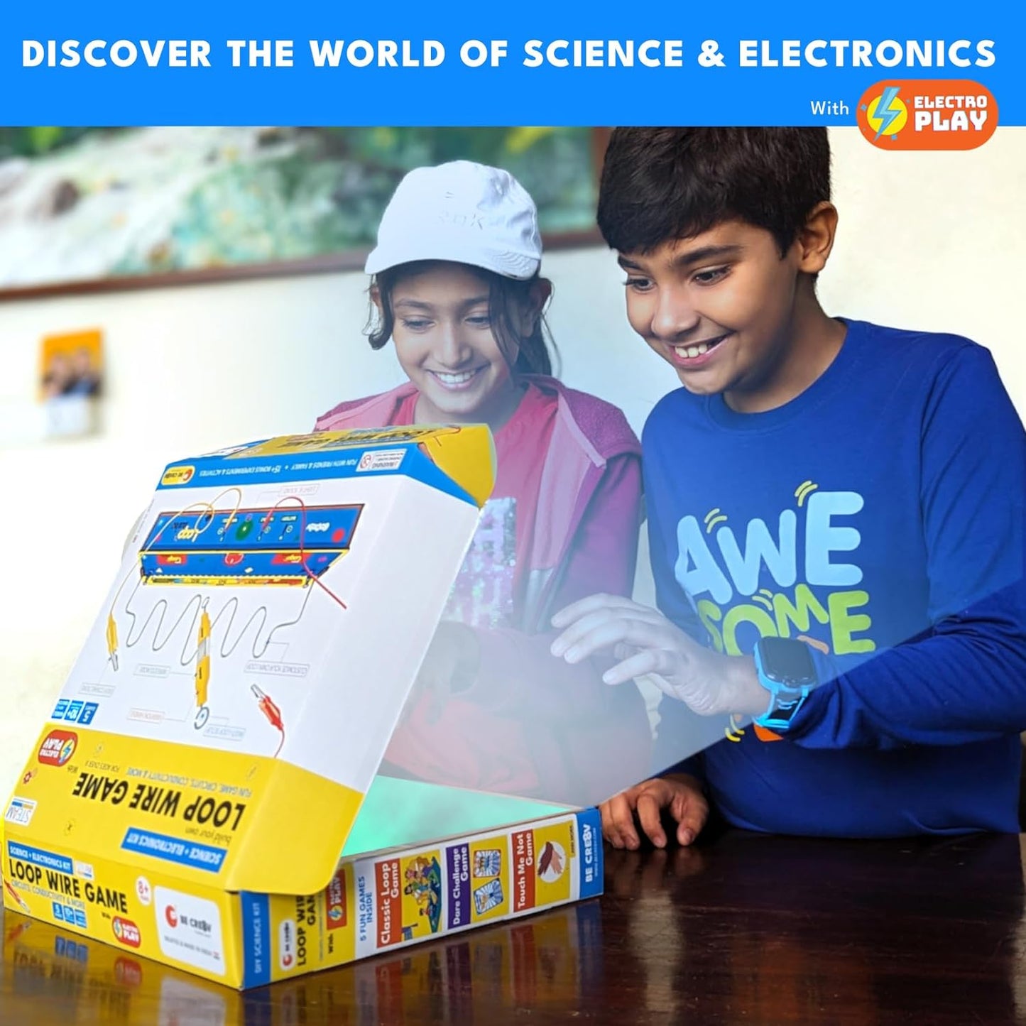 Arjoos | Loop Wire Game Electro Play - 15 Bonus Projects | Science Toy, Electronic DIY Kit | STEAM-Based Toy for Kids | Birthday Gifts for Kids - Age - 9+Years