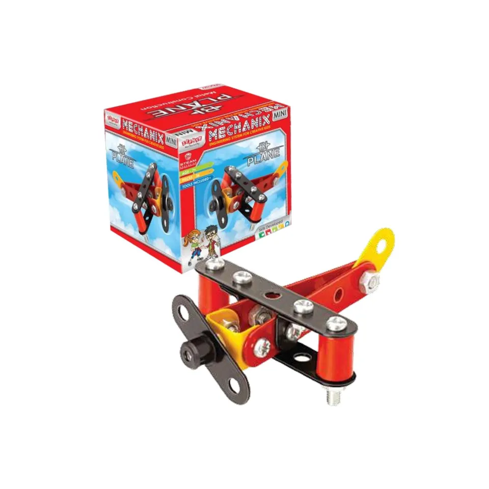 Arjoos | Mechanix MINI PLANE | Engineering System For Creative Kids | 36 Pieces | DIY STEM Toys | Metal Construction Set For Boys and Girls | Birthday Gifts for Kids - Age - 7+Years