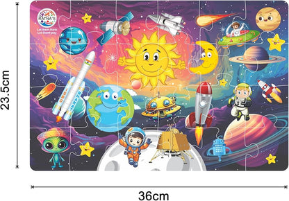 Arjoos | Chandrayaan-3 Little Jigsaw Puzzle  for Kids 3+ Years (Puzzle Size 36 cm X 23.5 cm) | For Both Boys And Girls