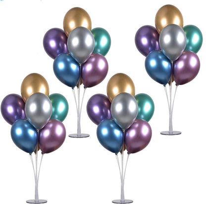 Arjoos | Balloon Stand Clear Acrylic Set of 7 & 1 Base Reusable Birthday Party