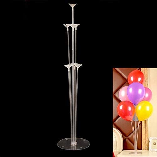 Arjoos | Balloon Stand Clear Acrylic Set of 7 & 1 Base Reusable Birthday Party