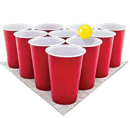 Arjoos |  Beer Pong Glass | Reusable Plastic Cups | Drinking Glass Cup for Party | 500ml  Volume (Pack of 50)