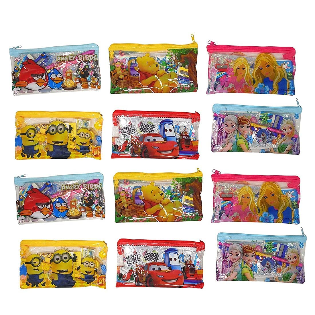 Arjoos | Birthday Party Return Gifts for Kids Stationary Pouches -Cartoon Themed