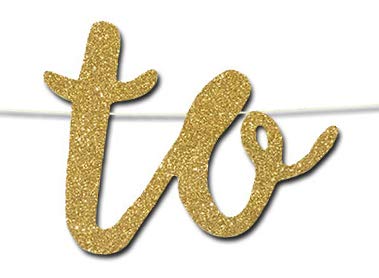 Arjoos | Bride To Be Gold Glitter Cursive Letter Banner