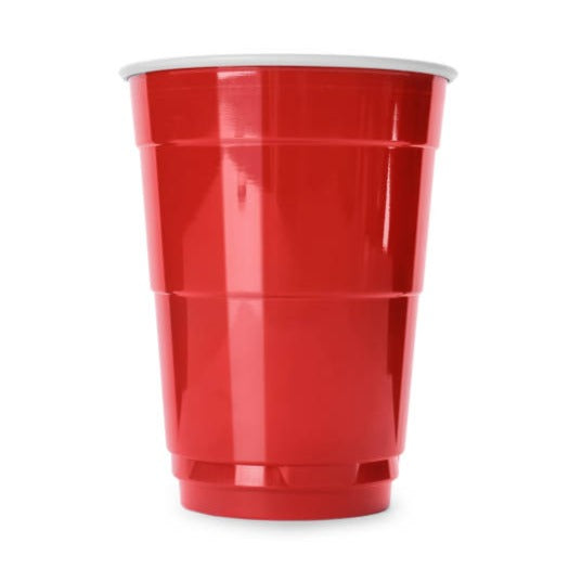 Arjoos |  Beer Pong Glass | Reusable Plastic Cups | Drinking Glass Cup for Party | 500ml  Volume (Pack of 50)