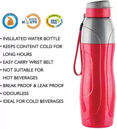 Arjoos | Cello Puro Sports 600ml | Plastic Water Bottle | Insulated Water Bottle | pack of 1